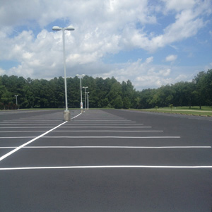 Commercial Parking Lot Before